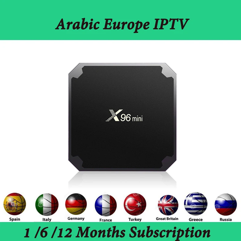 4K Full HD Европейская IP ТВ приставка X96 мини Android ТВ приставка с 2000+ французские испанские арабские индийские футбольные каналы стабильная приставка