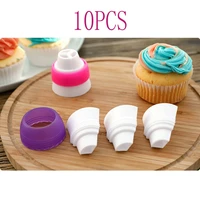 ankoow 10pcs russian icing piping nozzles tips creamtricolor converter cake decorating pastry tools pastry baking accessories