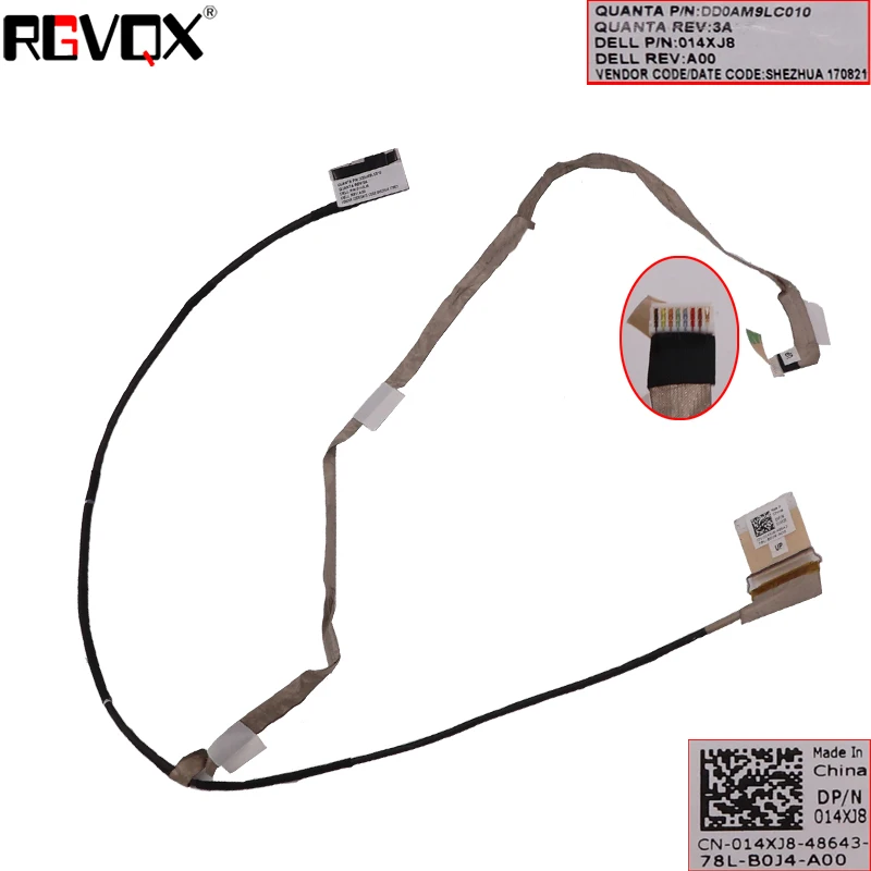 Новый кабель для ноутбука DELL Inspiron 7000 7557 7559 15 6 "30Pin PN: 014XJ8 DD0AM9LC010 DD0AM9LC000 LVDS разъем