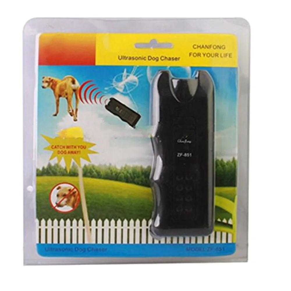 Double Ultrasonic Horn Dog Repeller with LED Light Long Distance Electronic Drive Repellent | Дом и сад