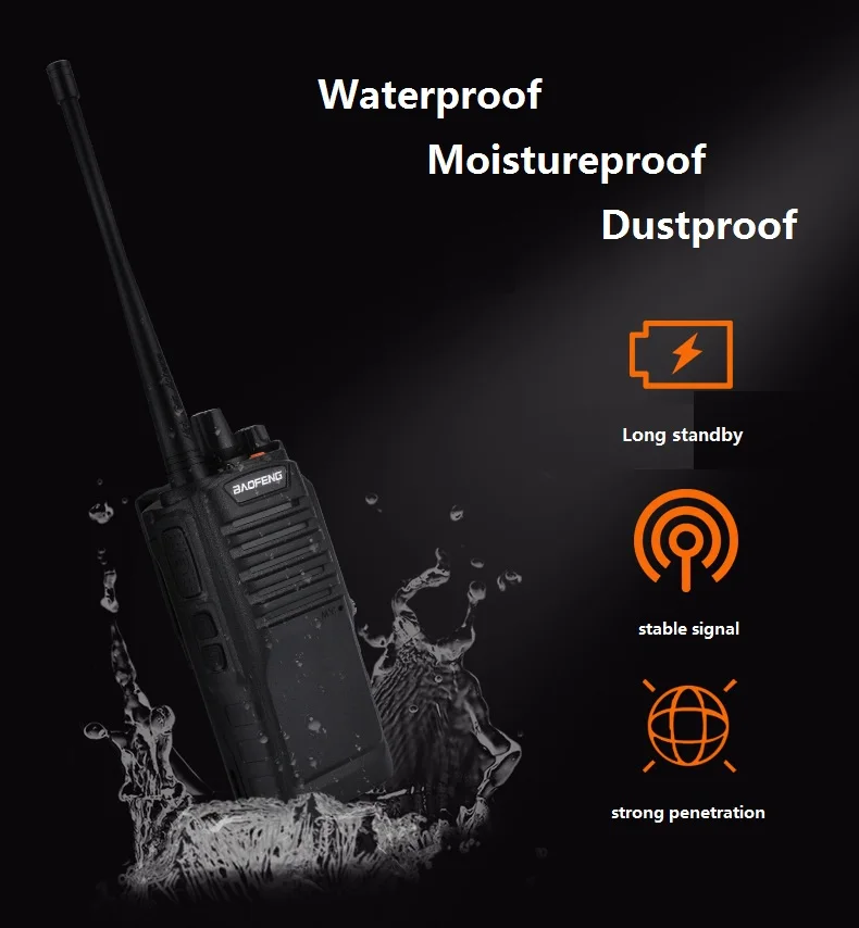 8 Вт 2800 мАч BAOFENG BF-9700 высокой мощности рация Водонепроницаемый UHF любительский радио UV-9R Woki Toki радиоприемник HF Охота