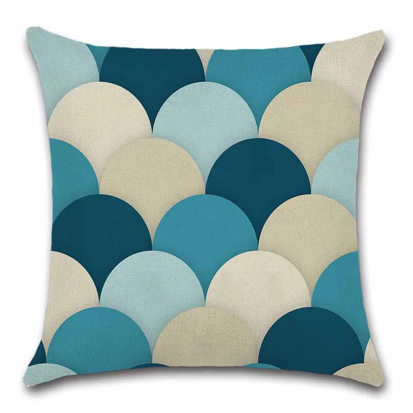 Простая бежевая наволочка с геометрическим узором украшение для дома диван