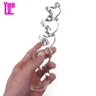 YUELV кристалл стеклянный фаллоимитатор Pyrex Спиральный Стимулятор точки G стеклянный пенис Анальная пробка для женской мастурбации для взрослых интимные игрушки для женщин