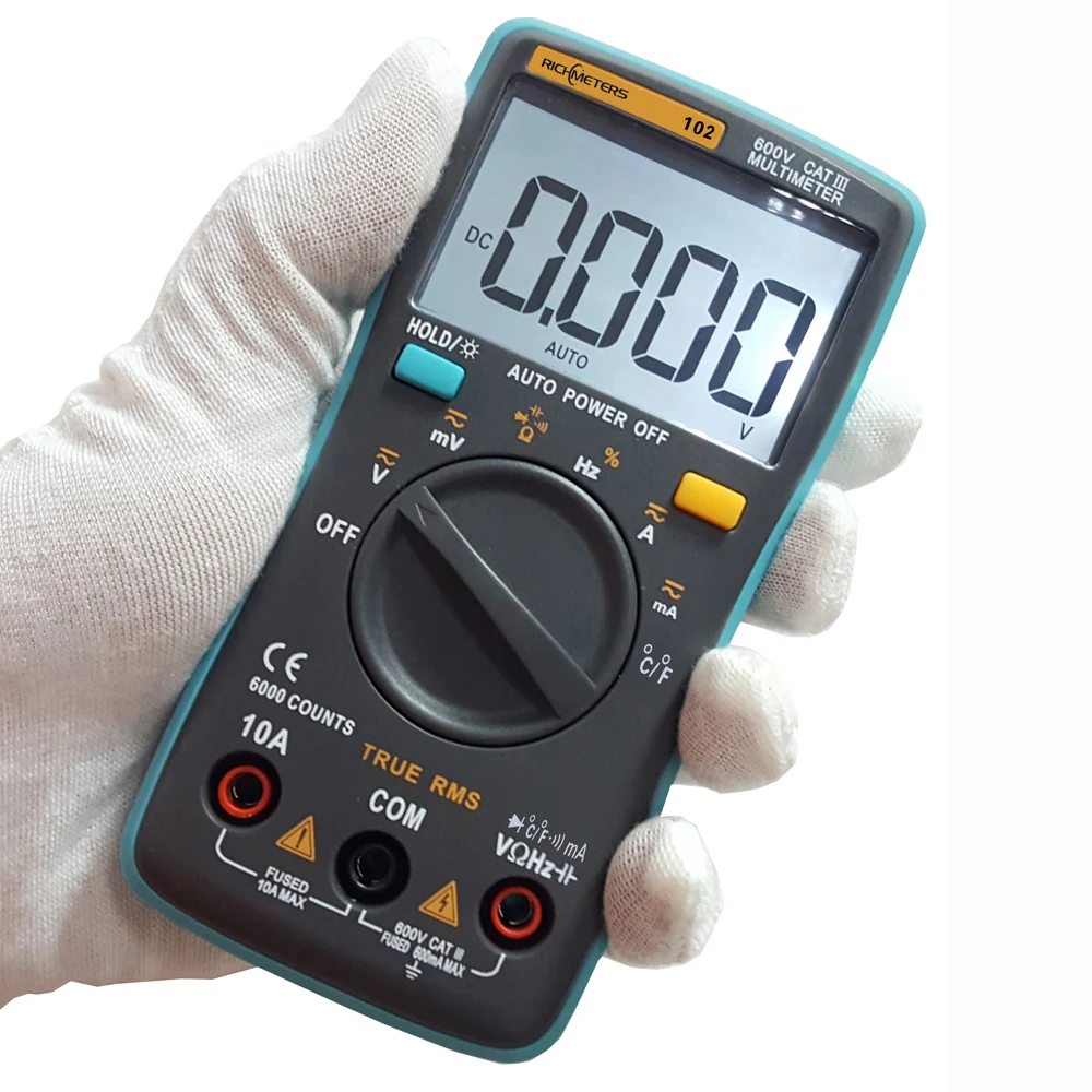 Цифровой мультиметр RICHMETERS RM102 Измеритель постоянного и переменного тока