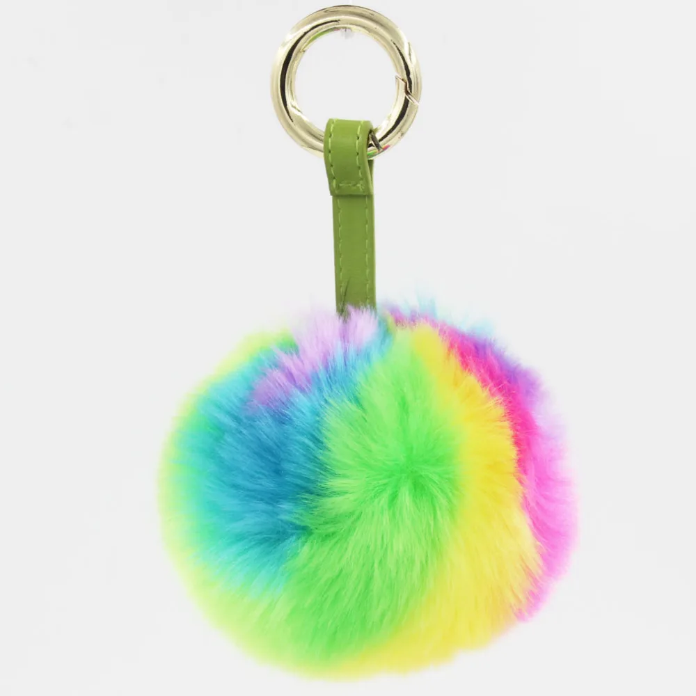 1 шт. женский брелок из искусственного меха 10 см|bag charm|ball keychainkeychain women |