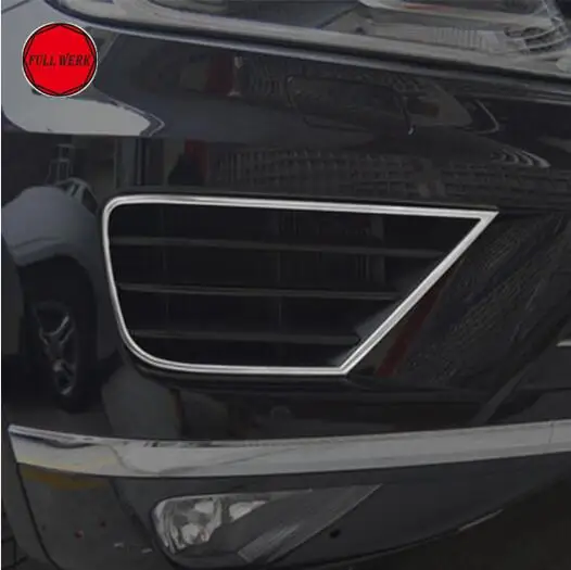 

Передняя противотуманная фара автомобиля из нержавеющей стали, декоративная наклейка, крышка для VW Touareg 2016 2017 2018, внешний аксессуар