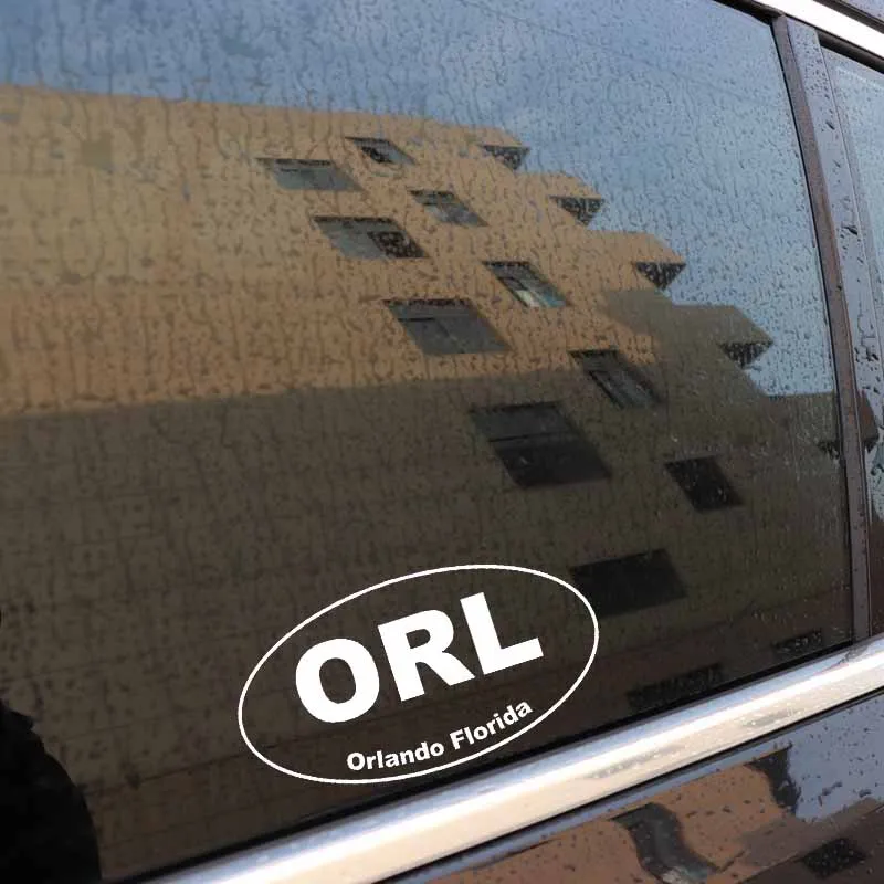 YJZT 15 см * 8 ORL Орландо Флорида овальная виниловая наклейка автомобильная черная
