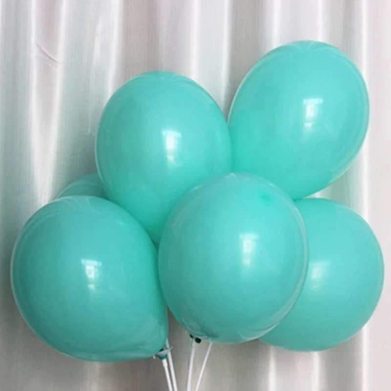 10 шт Тиффани синий белый круглый латексный Наборы Шаров Baby Shower Свадьба