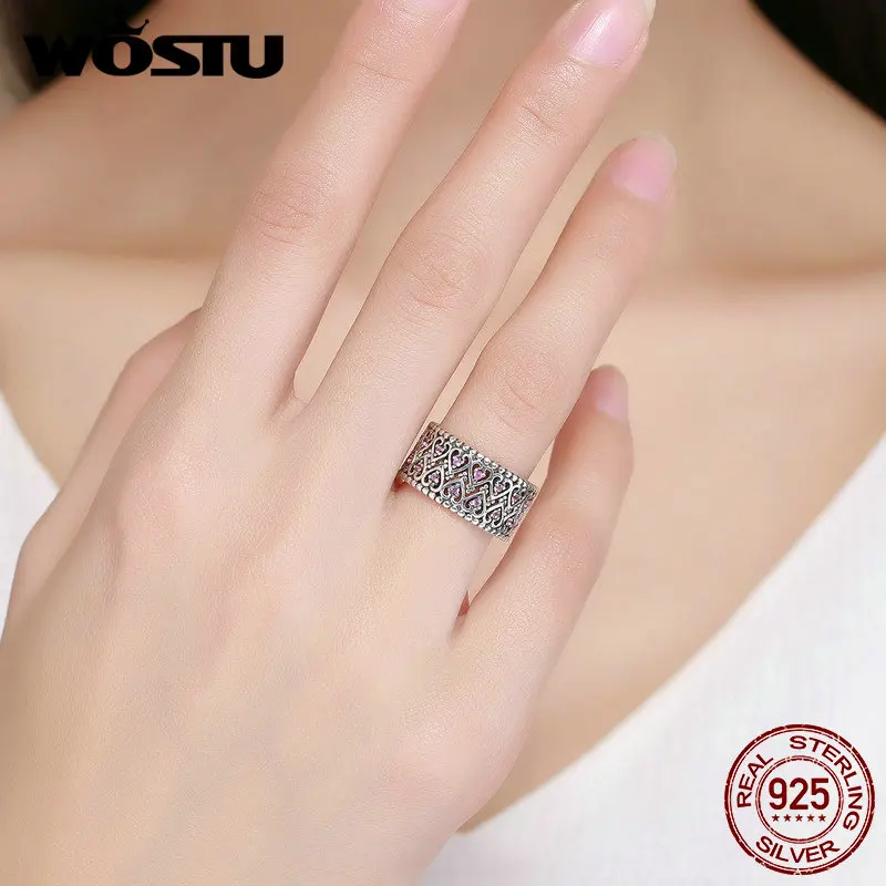 Женское кольцо в виде короны и сердца из серебра 100% пробы|cz rings|rings for womenring |