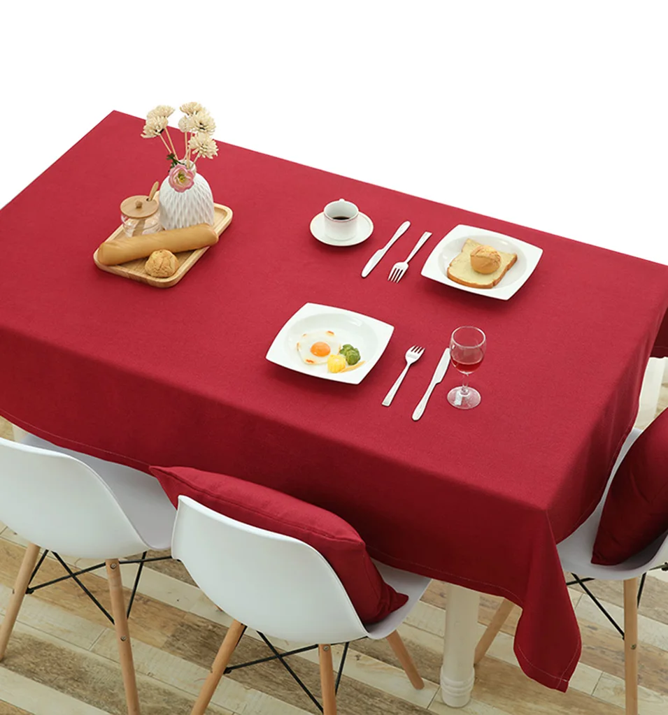 Йо HOOM Кухня хлопковая скатерть Кофе катерть для стола крышка простой красного