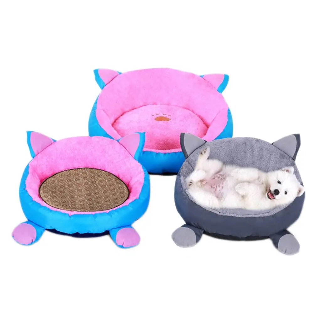 AsyPets милый коврик для домашних животных двойного назначения съемные моющиеся кровати для домашних животных мягкий теплый питомник для мелких домашних животных поставки-30