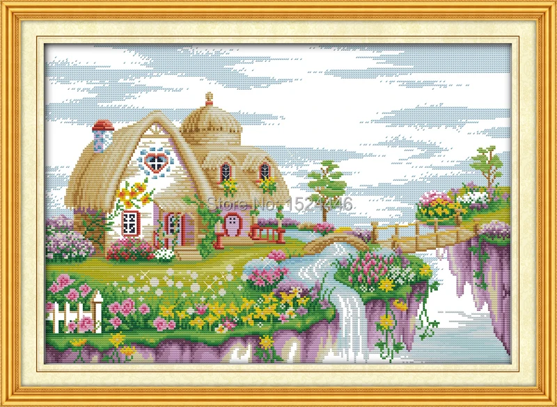 Декор для дома Dream land place рассчитанная Печать на холсте DMC 14CT 11CT наборы вышивки