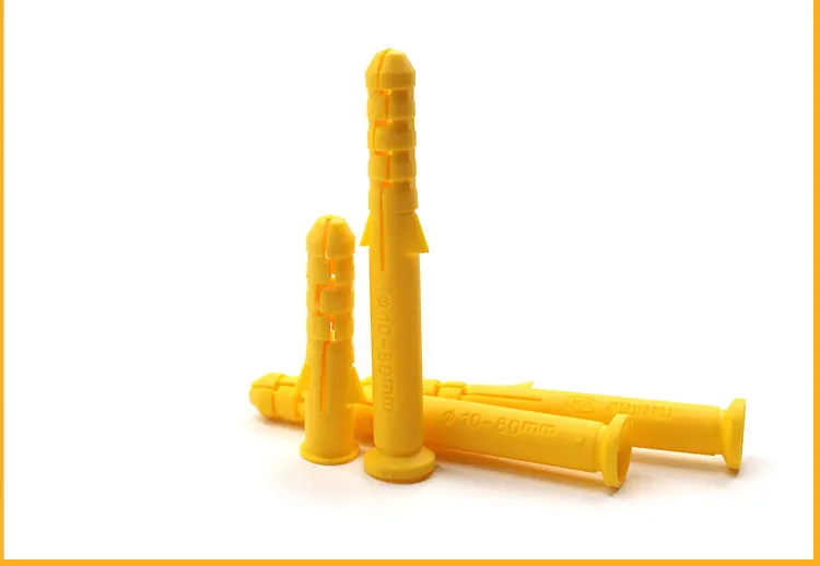 5 пар/лот M10 * 60 400yellow пластиковые расширительные трубы Настенные вилки