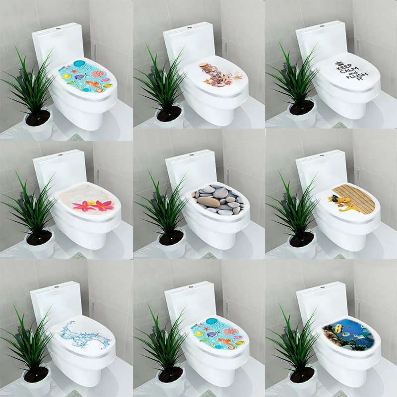 1 шт. WC стикер крышка унитаза teestal наклейка на комод дома ванной комнаты наклейка Mual Art водостойкие постеры из бумаги украшение