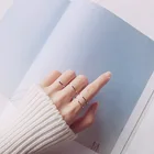 Женское коктейльное кольцо MloveAcc, однотонное Открытое кольцо из стерлингового серебра 925 пробы с гладкой поверхностью, рождественский подарок для девочек и детей