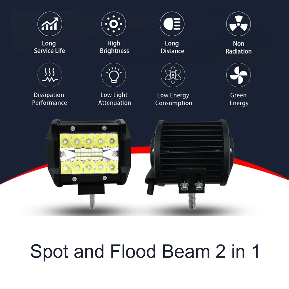 4 дюйма светодиодный рабочий светильник бар автомобильная светодиодная головная