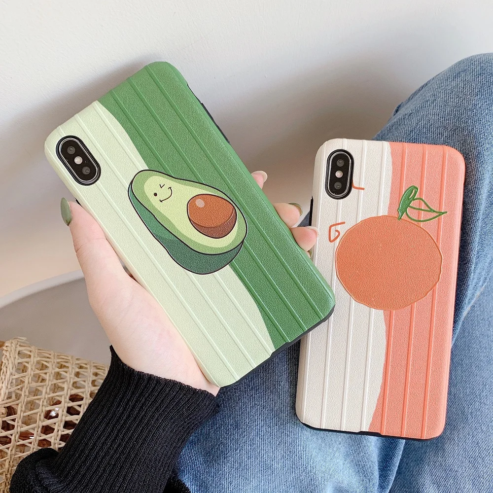 Милый оранжевый чехол для телефона авокадо i XR iPhone XS MAX X силиконовый Ультратонкий