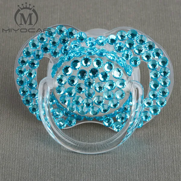 0 to 6m blue MIYOCAR Персонализированные-любое имя Красочные Bling bling соски зажимы/пустышка держатель цепи пустышки зажим/зажим для прорезывателя для ребенка - Цвет: 0 to 6m blue