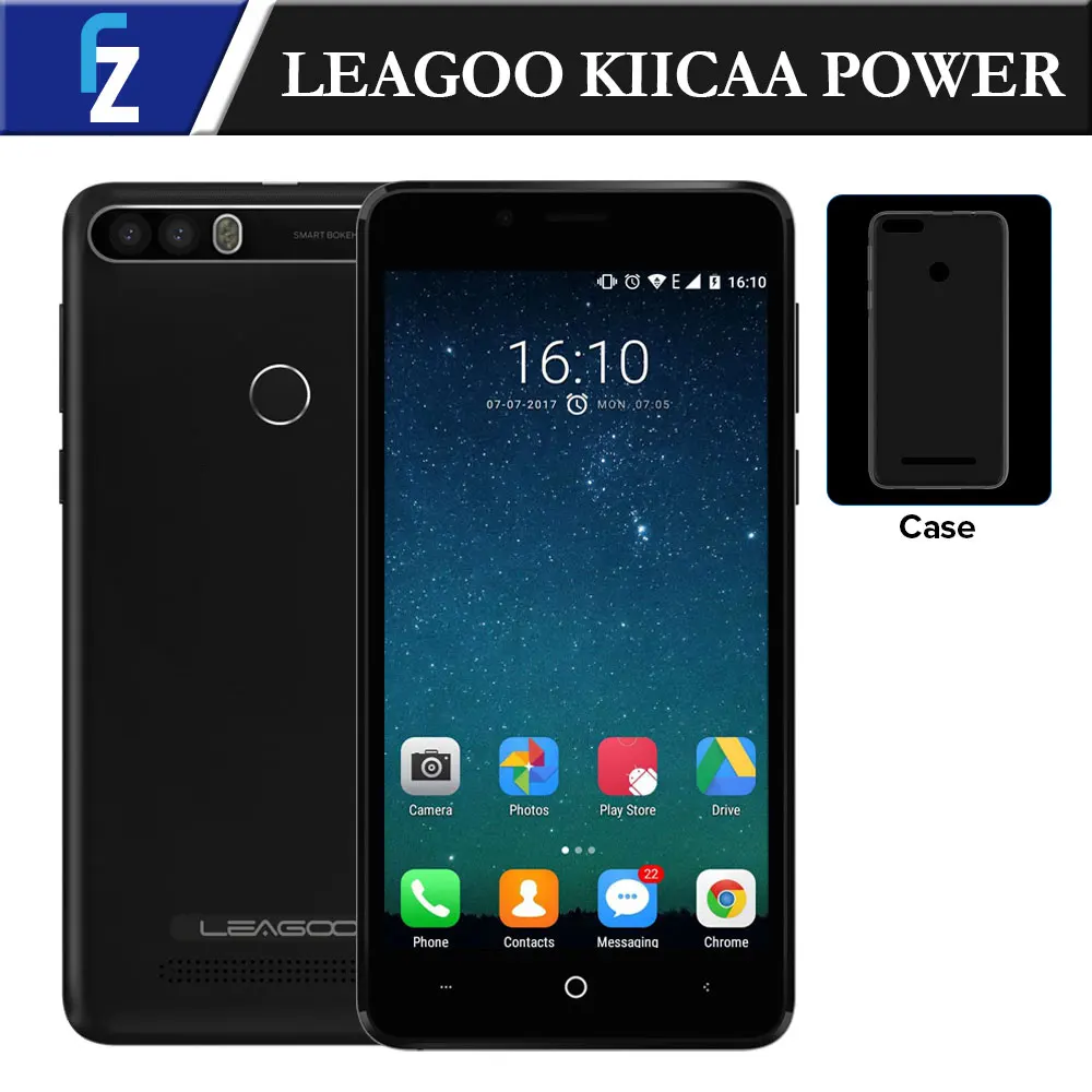 LEAGOO KIICAA POWER Android 7 0 3G 2G ram 16G rom смартфон двойная камера заднего вида 4000 мАч 5 дюйма