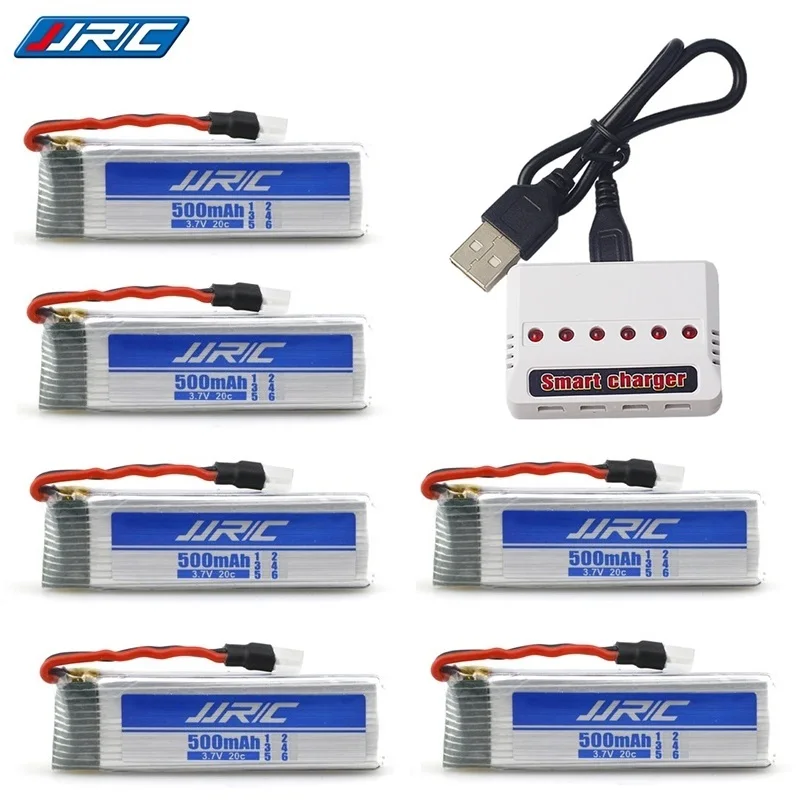 7 шт./компл. 3 v 500mAh 20c для JJPC H37 E50 E50S T37 ELFIE Дрон RC вертолетный Липо батарея и 5 в 1