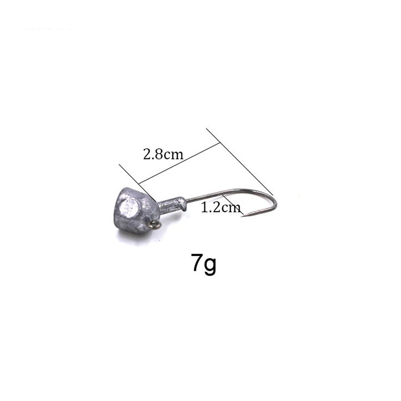 7g GoByGo 5 шт./лот, мини-лобзик с открытым свинцом, 3,5 г/7 г/10 г/14 г/18 г, колючий крючок, Мягкая приманка, Вибрационный крючок, рыболовные крючки, рыболовные снасти - Цвет: 7g