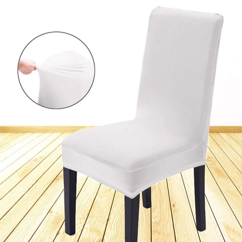 1PC High Stretch Elastic Dining Room Wedding Banquet Chair Cover Home Decor Solid Color Washable | Дом и сад