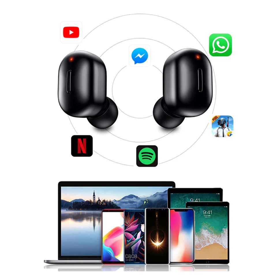 Mpow SY258 Bluetooth 5,0 TWS наушники водонепроницаемые Hi-Fi стерео звук наушники с шумоподавлением микрофон 5 часов воспроизведения для телефона