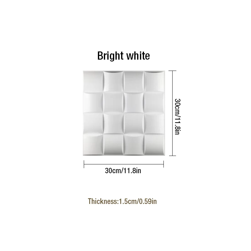 Bright white 30x30 см 3D Художественная настенная панель фон Настенный декор внешняя 3D резьба тисненые 3D Wa перламутровые красочные свадебные декоративные обои - Цвет: Bright white