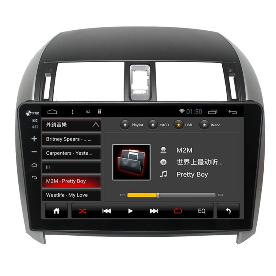 Автомагнитола Asvegen 2 din Android четырехъядерный DvD плеер для Toyota Corolla 2007 2013 GPS навигация
