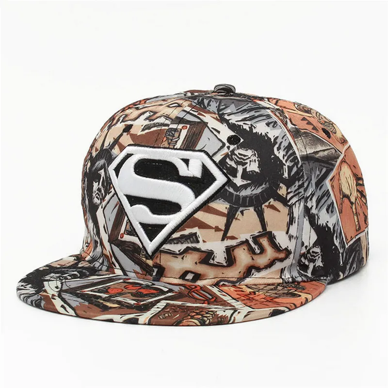 3 вида цветов Супермен подарок на день рождения Регулируемая Кепка snapback кепка