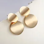 E0202 GOLD Новейшие модные женские серьги-гвоздики, дизайн Unquie, геометрические ювелирные изделия для ушей, опт и дропшиппинг - Окраска металла: E0202 GOLD