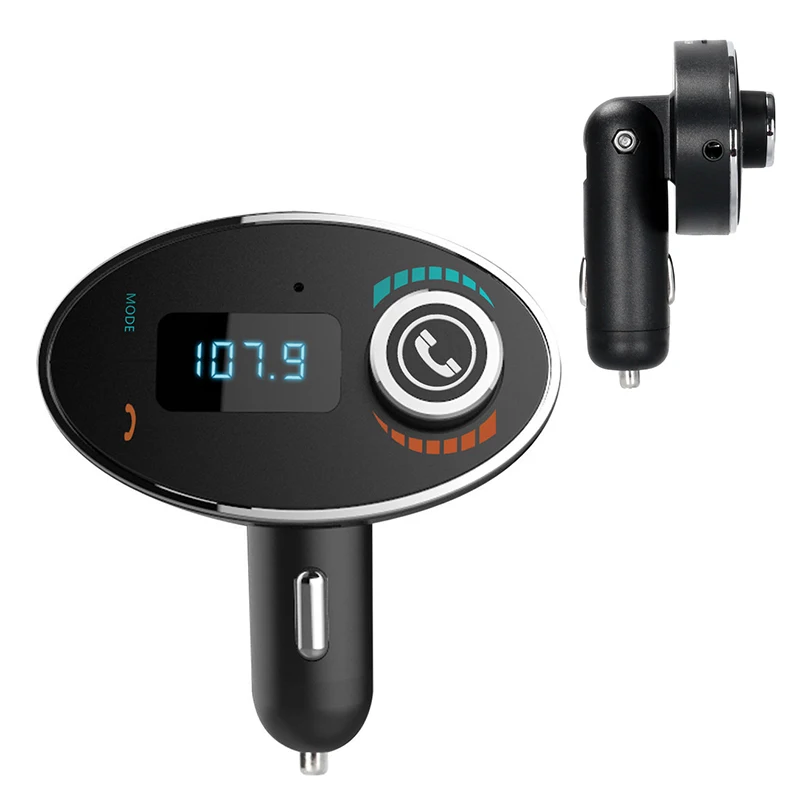 Автомобильный комплект Bluetooth с круглым рисунком ЖК дисплей FM передатчик