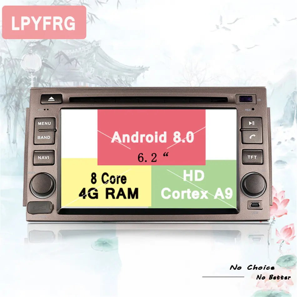 Автомагнитола 2 din 6 дюйма 8 ядер 4 Гб Android 0 для Hyundai Azera 2005 2006 2007 2008 2009 2010 2011 USB SD |