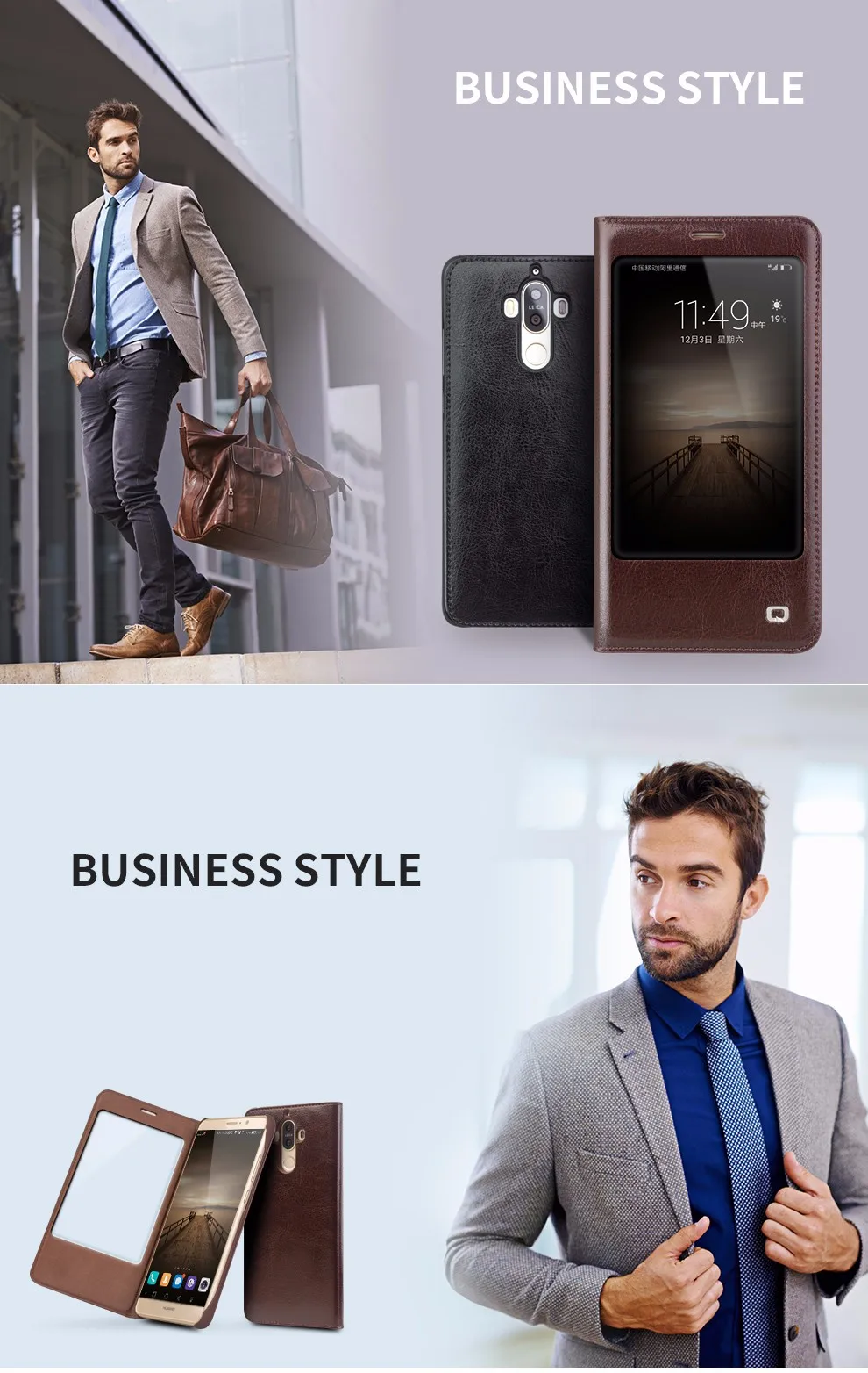 QIALINO чехол для huawei Ascend mate 9 популярный Роскошный чехол-книжка из натуральной кожи для huawei mate 9 функция сна смарт-чехол