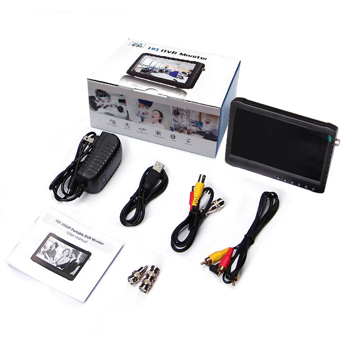 Открытый полный экран 7 дюймов AHD DVR монитор рекордер(HD TVI/CVI/AHD/CVBS аналоговый 4 в 1