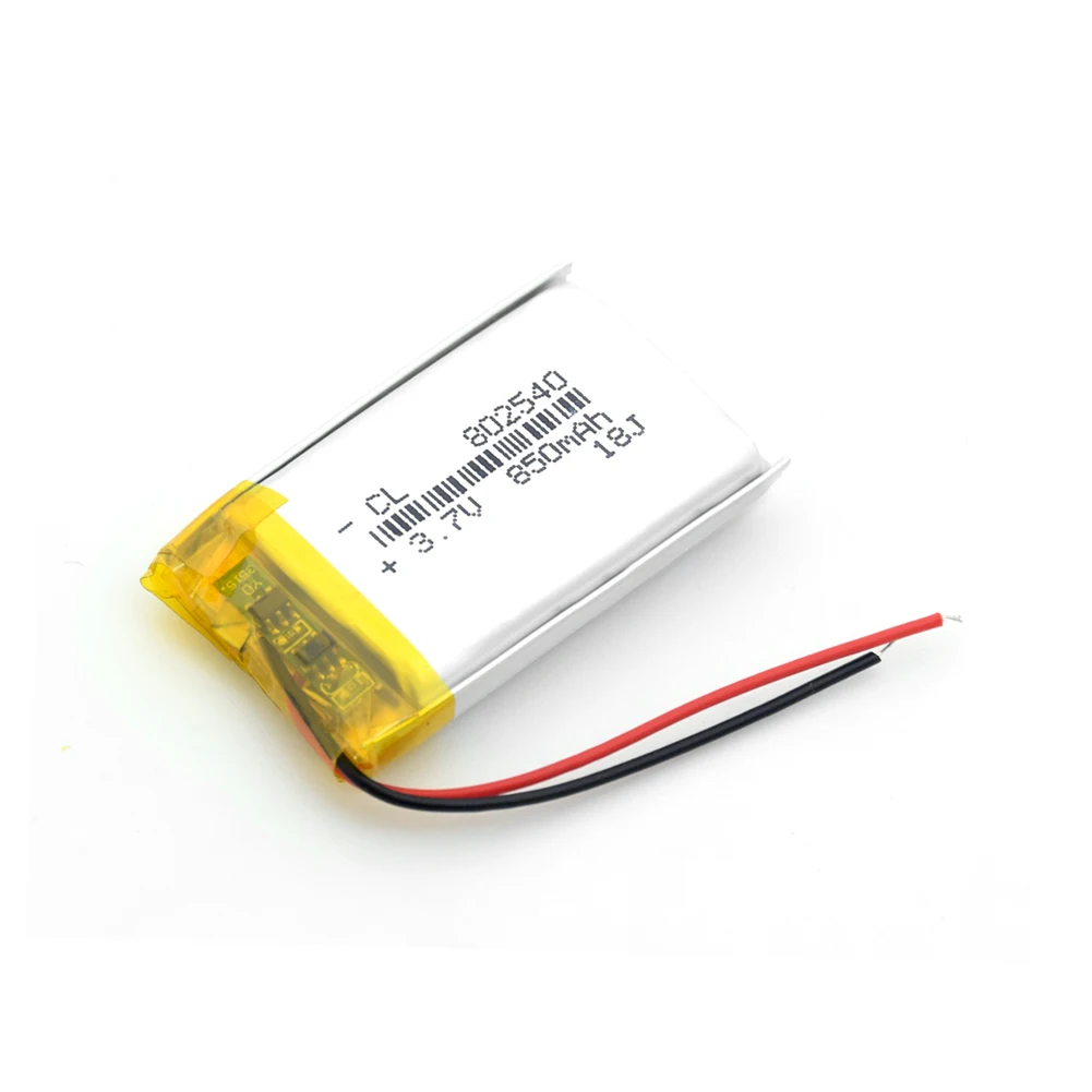 802540 3,7 в 850 мАч литий-полимерный литий-ионный аккумулятор Lipo для MP3 MP4 Bluetooth динамик гарнитура DIY