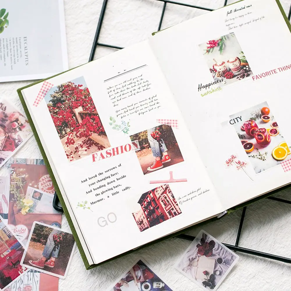 60 штук упак. милые романтические воспоминания дневник наклейки для скрапбукинга