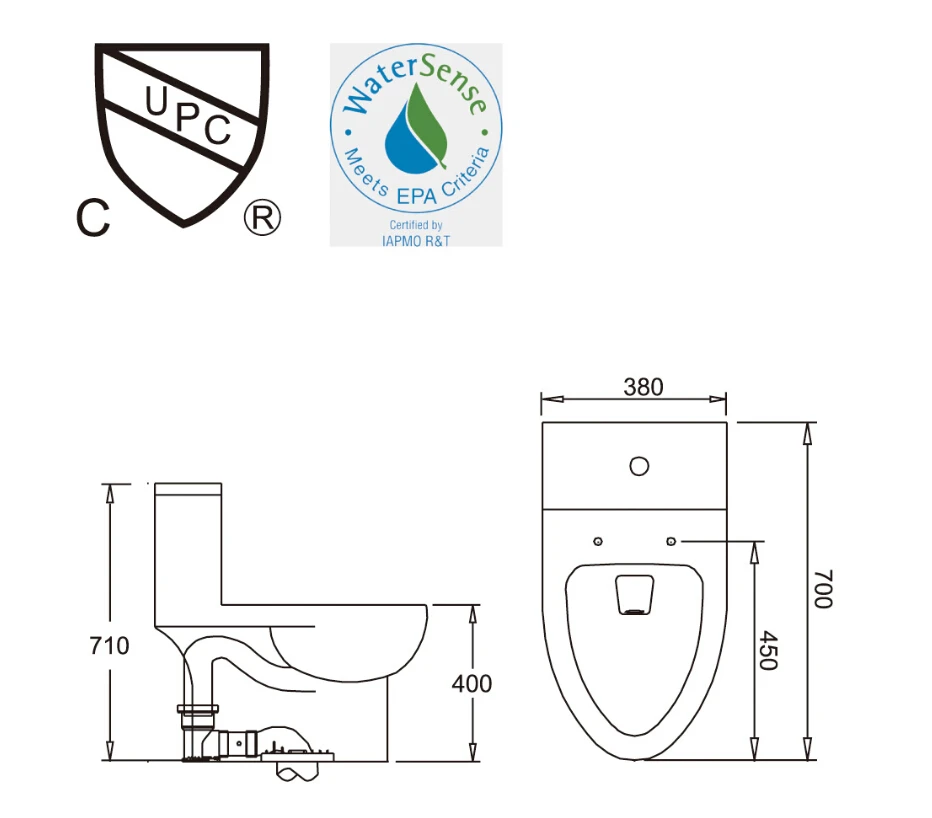 Унитаз цельнокроеный унитаз S trap Лидер продаж с мягким закрытым сиденьем из