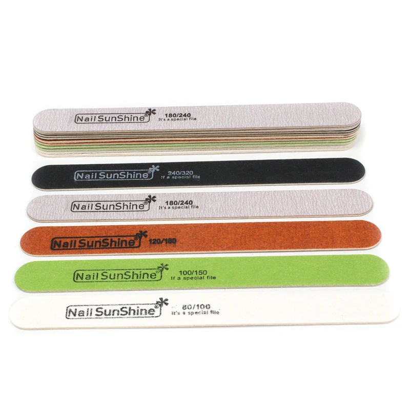 Деревянные пилочки для ногтей 50 шт. толстая пилочка 100/150 80/100 120/180 180/240 240/320