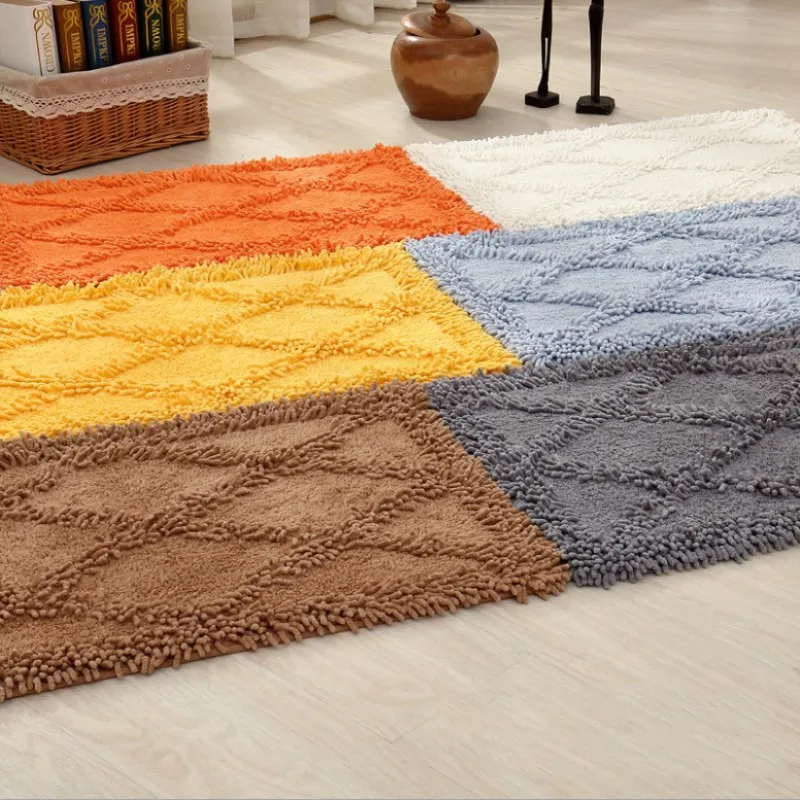 

European Door Mat Bathroom Anti-slip Mat Cotton Floor Matte Lattice Bedroom Kitchen Vacuum Floor Mat Bathroom Anti-skid Pad