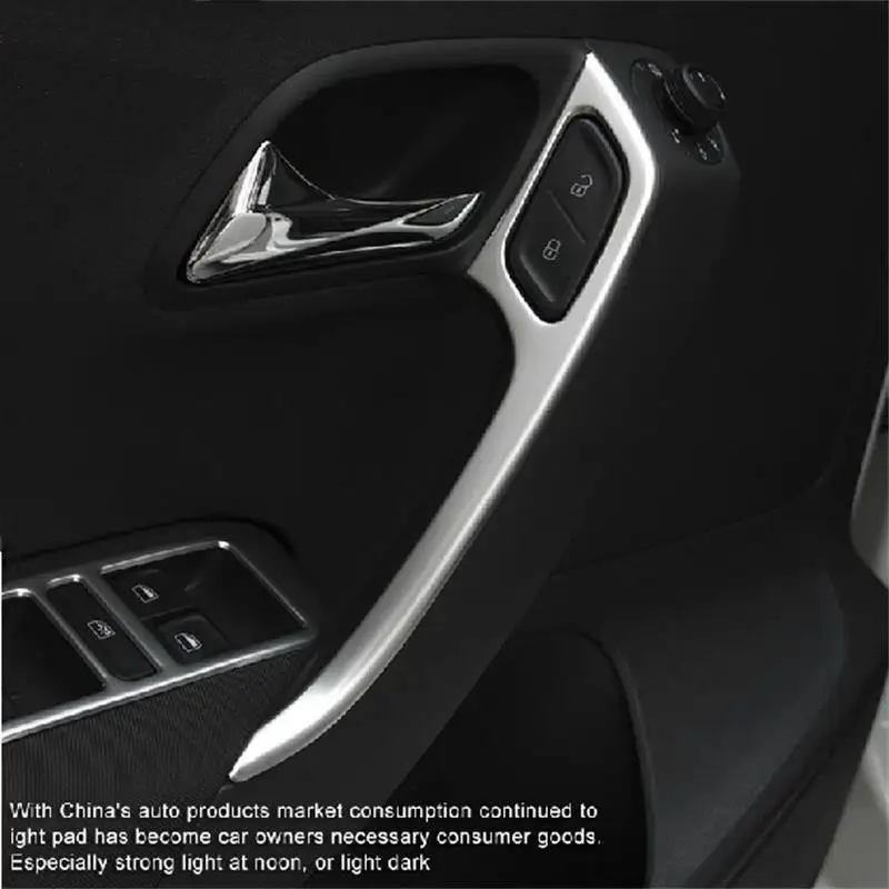 Tonlinker интерьерные двери подлокотники ручка крышка наклейка для Volkswagen POLO 2012-18 автомобильный Стайлинг 4 шт Наклейка из нержавеющей стали