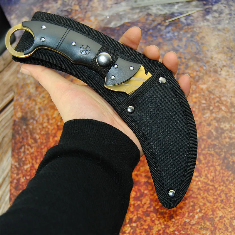 Cs go 420C сталь karambit cs go тактический нож ABS Ручка счетчик удара нож-мачете выживания охотничий нож с зажимом для ремня