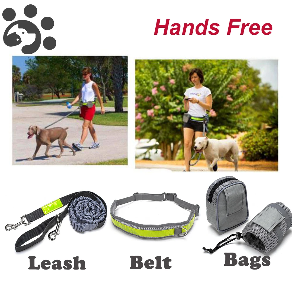 

Hands Free Dog Leash Reflective Harness Durable Pet Vest Collars Outdoor Runnning for Large Dogs Training Pets MP0006