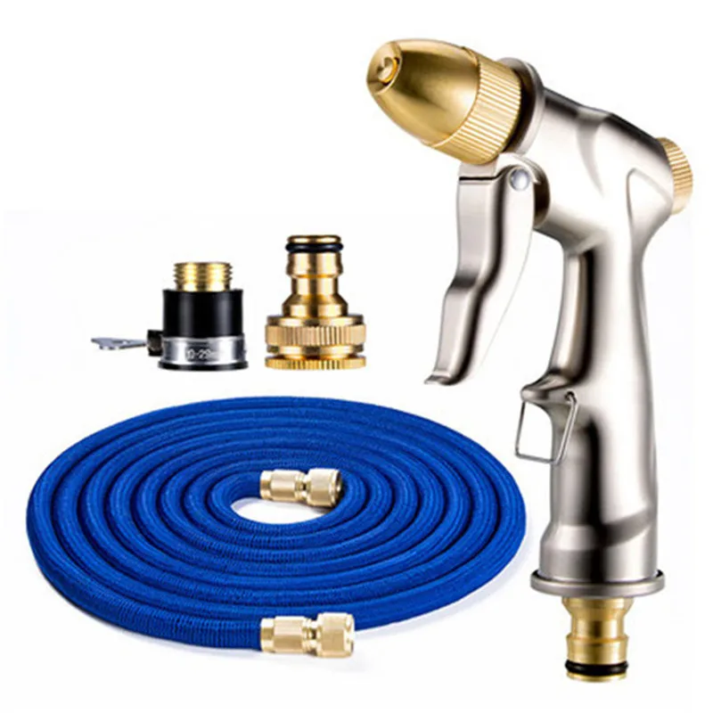 Garden hose set Для садового шланга расширяемый 25-100 футов волшебный садовый шланг гибкий высокого давления автомобильный ороситель шланг для орошения сада - Цвет: Garden hose set