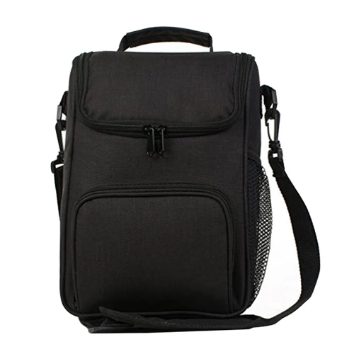 Black Bag Черная Дорожная сумка-холодильник для пикника, Термосумка для обеда, сумки на плечо для сохранения свежести, Bento, изолированная коробка на молнии, сумка, аксессуары - Цвет: Black Bag