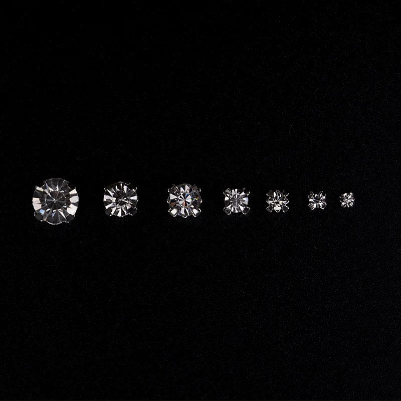 SS25 Silver Back Crystal Sew On Rhinestone with Hole Craft Rhinestones for Dresses Clothes Decoration Sewing Accessories S03 | Дом и сад