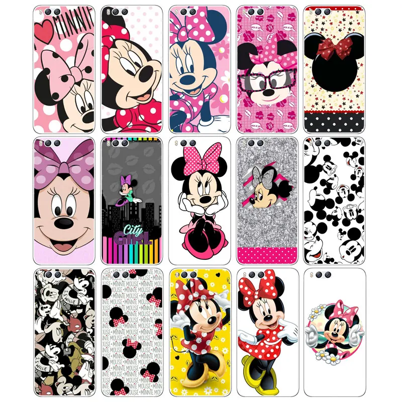 DREAMFOX L344 Minnie Mouse Soft TPU Silicone Case Cover For Xiaomi Mi Note 2 3 4 5 6 8 SE M5 4C 4S 5C 5S 5X 6X A1 Plus |