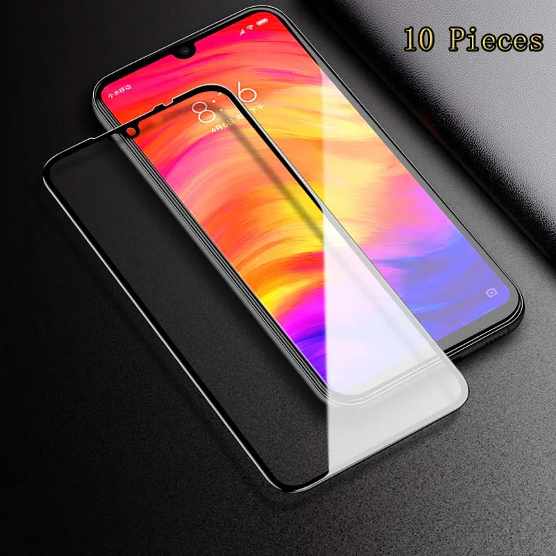 Защитное закаленное стекло для экрана Xiaomi Redmi Note 7 10 шт. полное покрытие Защитная
