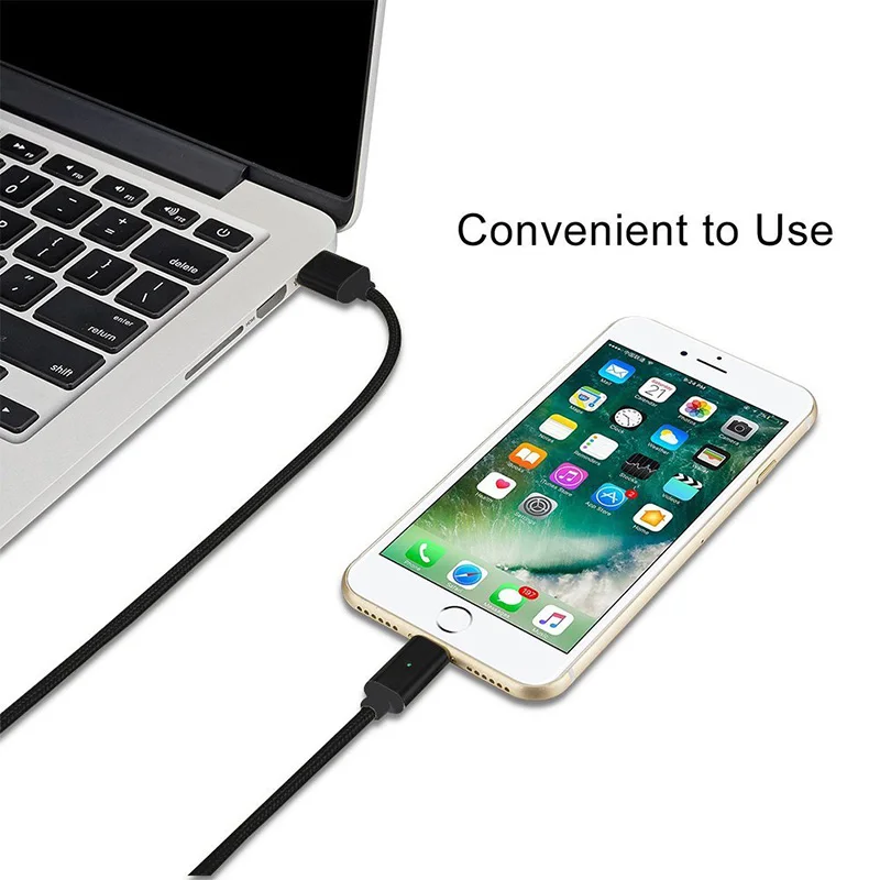 Магнитный кабель USB Type C/Micro USB/IOS 3 в 1 адаптер для быстрой зарядки магнитный iPhone Samsung