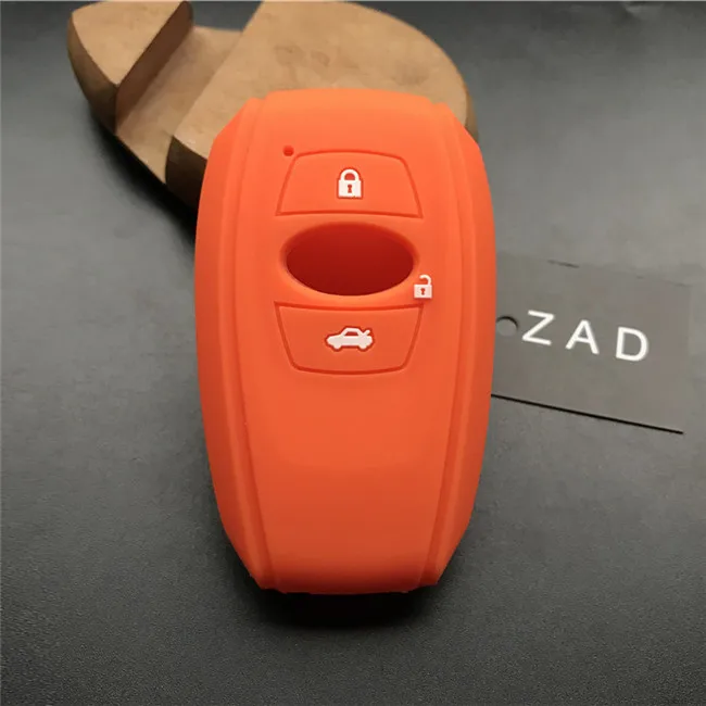

ZAD силиконовый резиновый чехол для ключей от машины, чехол для subaru Legacy impreza forester xv trezia BRZ wrx levorg outback, 3-кнопочный ключ